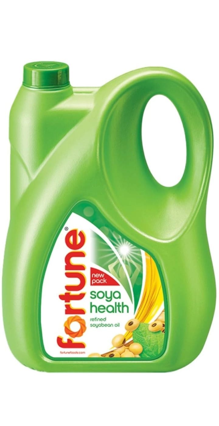 Fortune Soyabean Refined Oil, 5Ltrs + Basmati Rice 400gm free