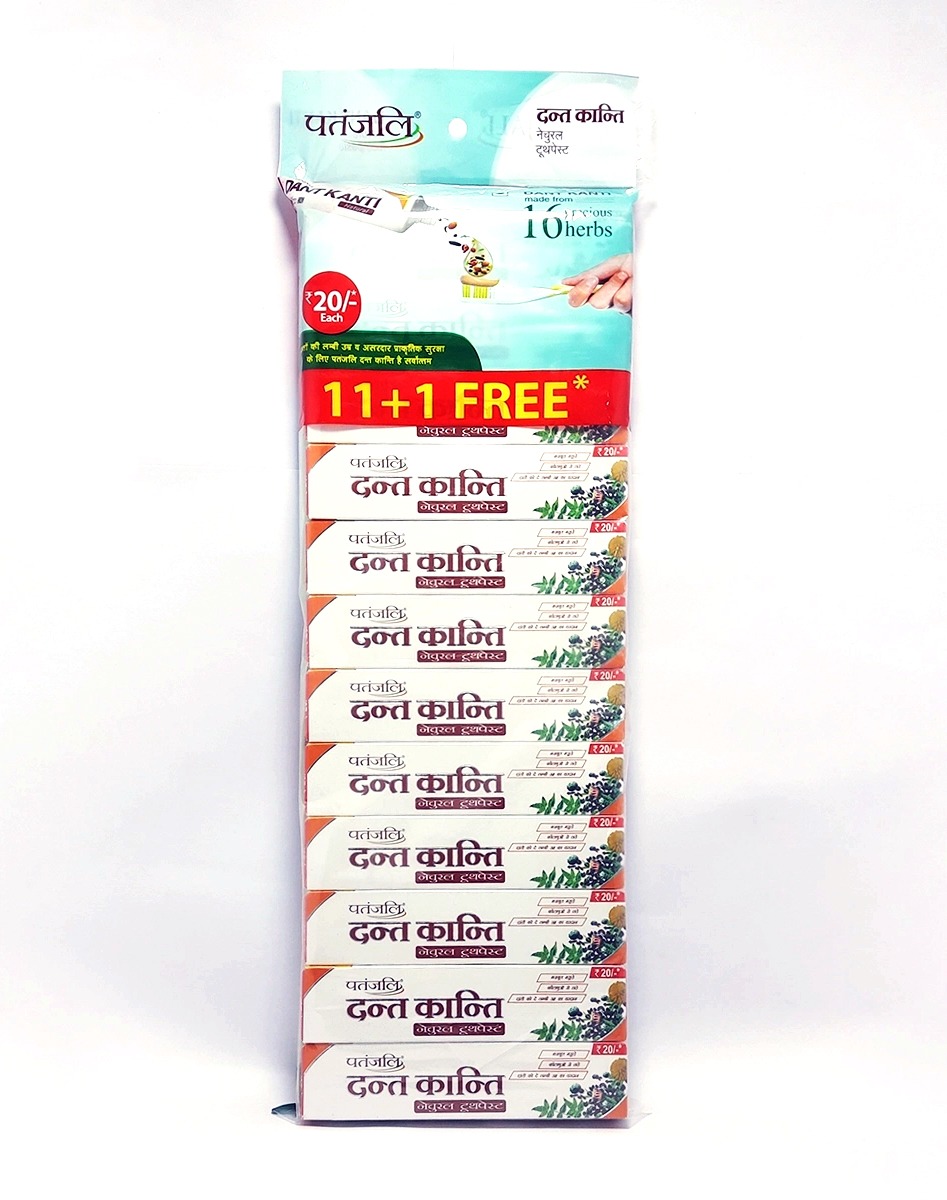 Patanjali DantKanti Toothpaste Rs 20 Pack of 12