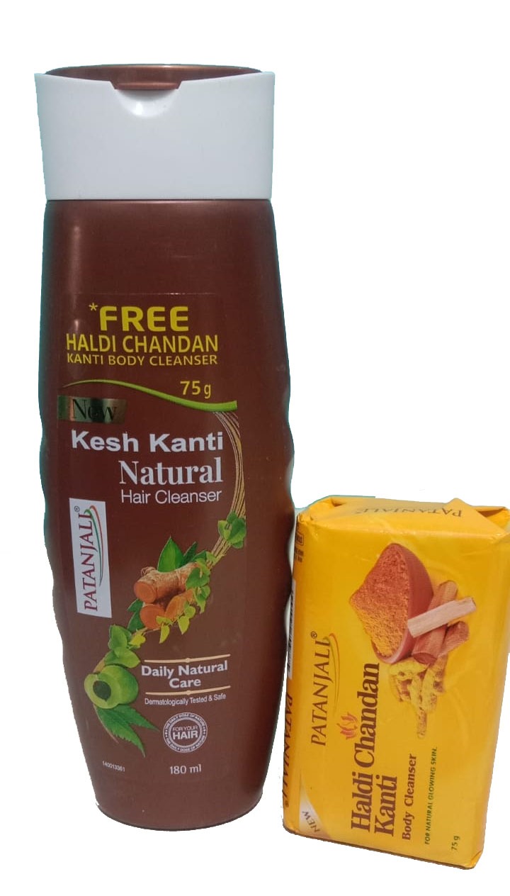 Patanjali Kesh Kanti Natural 180ml + 75gm Soap free