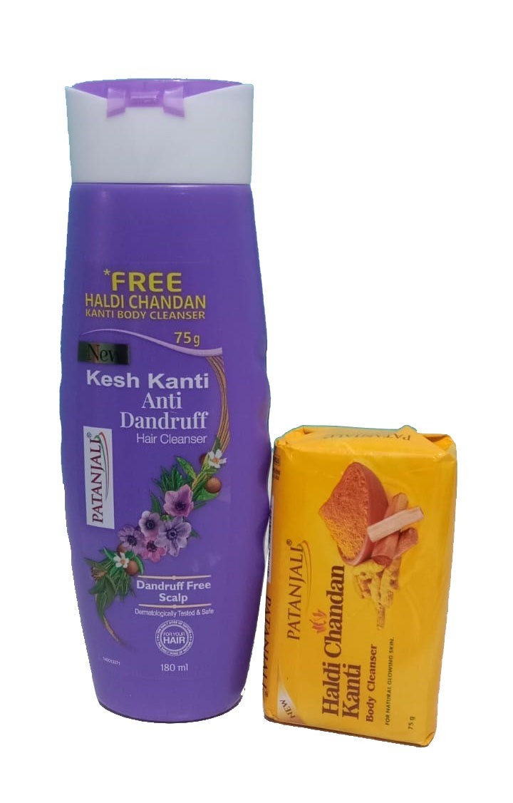 Patanjali Kesh Kanti AntiDandruff 180ml + 75gm soap free
